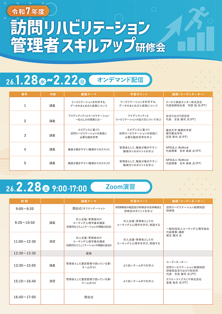第14回訪問リハビリテーション管理者スキルアップ研修会